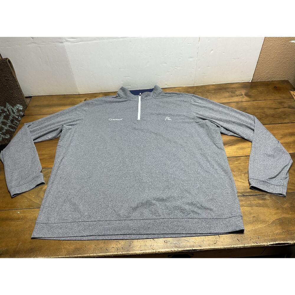 Rhoback Pullover Mens 3XL XXXL Golfer Performance Quarter Zip Sweatshirt Casual